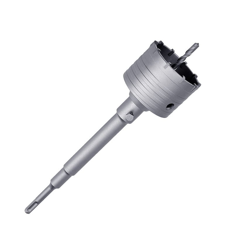 GUICGOC 75mm / 3 inch Concrete Hole Saw with 200mm SDS Plus Shank Connecting Rod,Tungsten Carbide Teeth Cement Hole Saw for Cement Brick Concrete Stone Wall (75mm / 3 inch) - Image 1